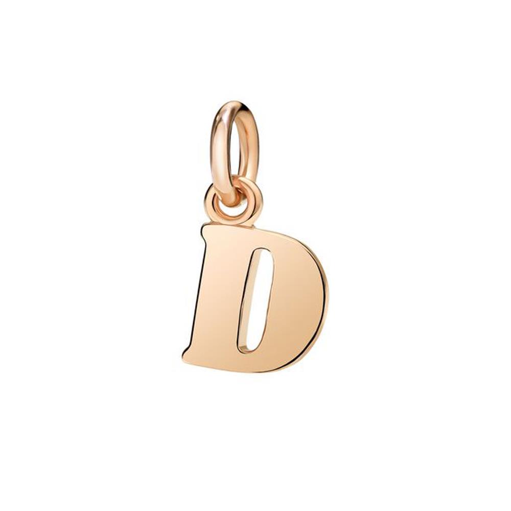 Ciondolo Dodo Lettera D in Oro rosa