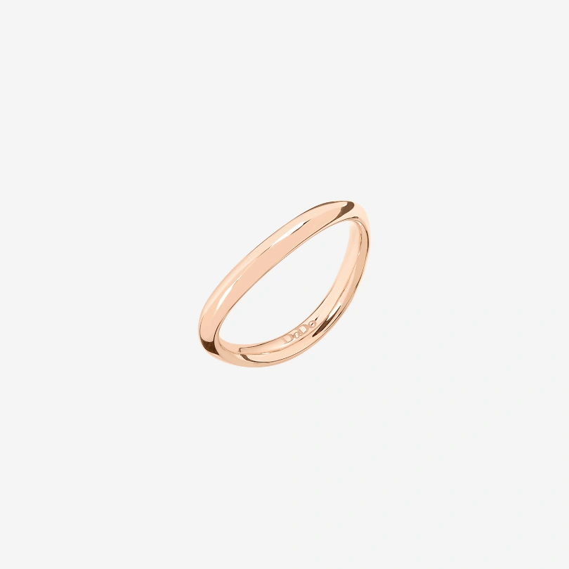 Anello Dodo Essentials Wave in oro rosa