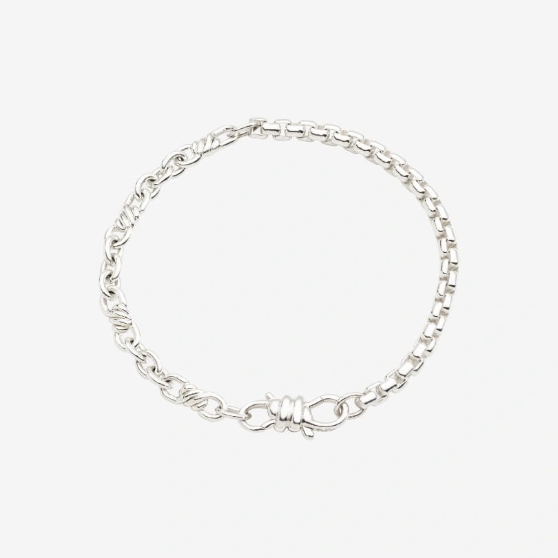 Bracciale Dodo Nodo catena doppia in argento