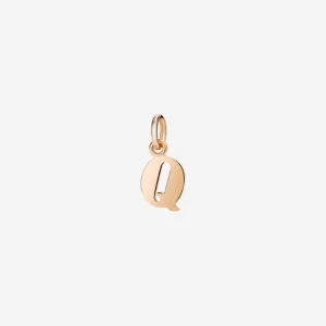 Ciondolo Dodo Lettera Q in Oro rosa piccolo