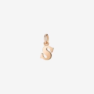 Ciondolo Dodo Lettera S in Oro rosa