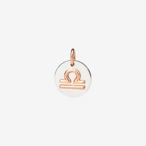 Ciondolo Dodo Zodiaco Bilancia in argento e oro rosa