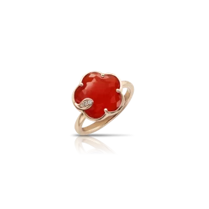 Anello Pasquale Bruni Petit Joli corniola diamanti bianchi e champagne Anello Pasquale Bruni Petit Joli corniola diamanti bianchi e champagne