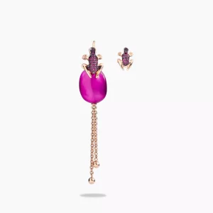 orecchini happy frog fucsia rubini