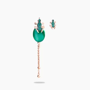 orecchini happy frog smeraldi