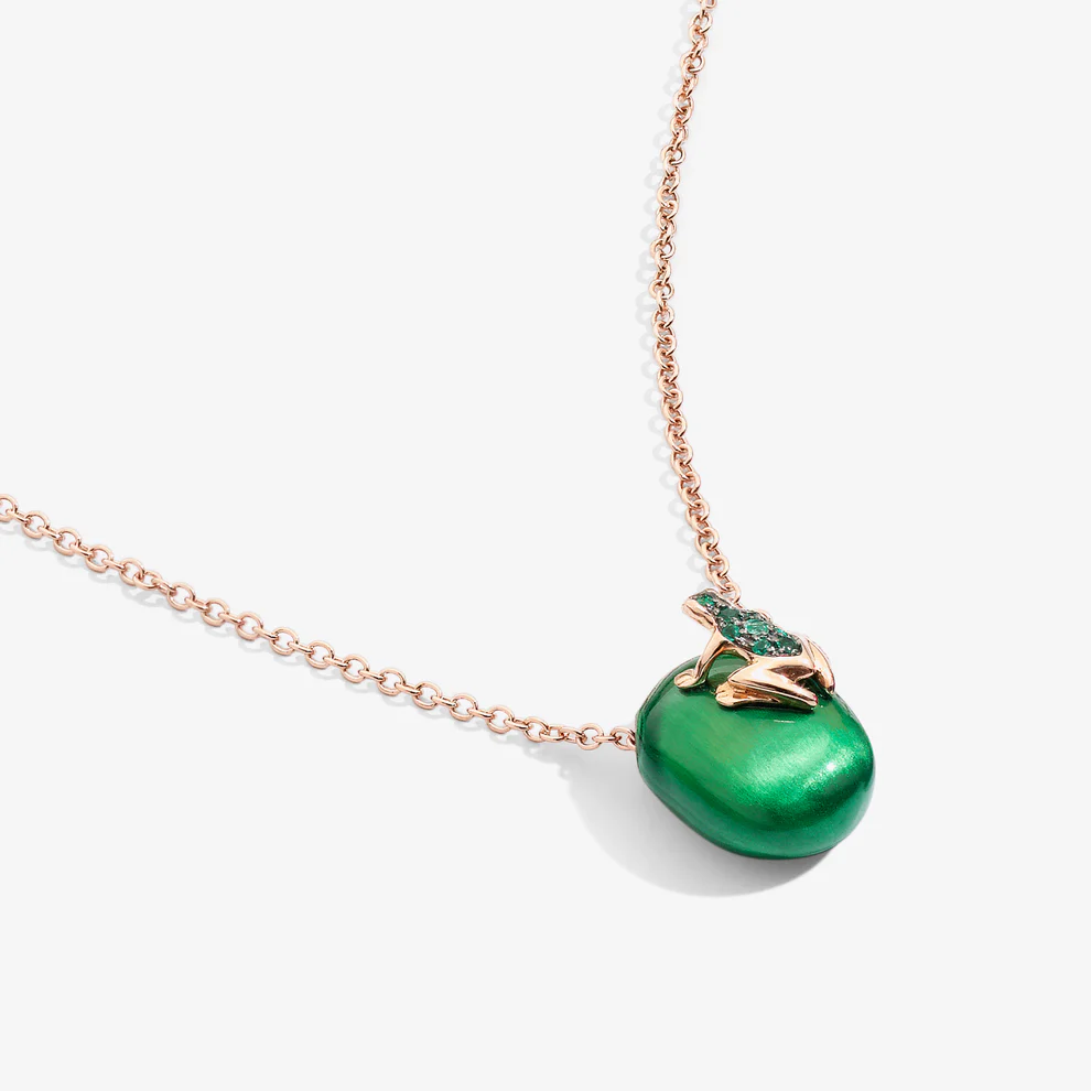 collana happy frog verde smeraldi