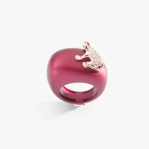 anello happy frog magenta satin