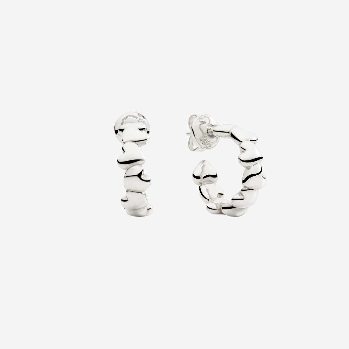 Orecchini Dodo Hoop Cuore in argento - paio