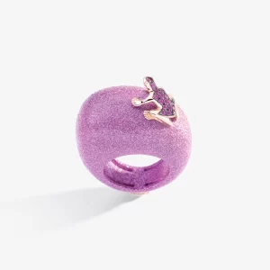 Anello Dada Arrigoni Happy Frog Denim Rosa