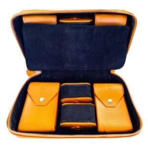 Porta orologi Carttime con 9 tasche estraibili - arancione